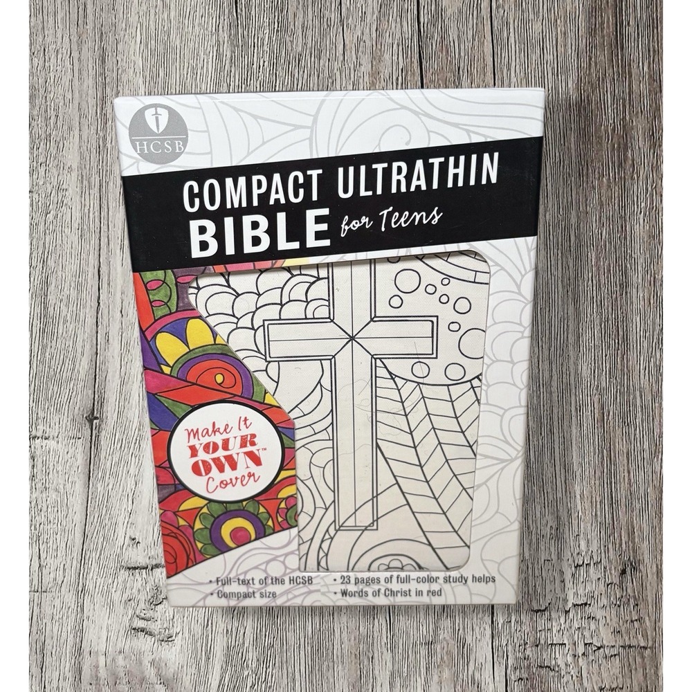 Compact Ultrathin Bible for Teens with Make-It-Your-Own Cover / NKJV *BRAND NEW*